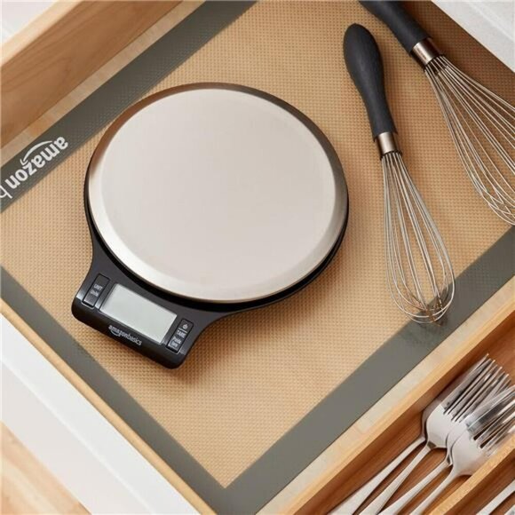 Digital Kitchen Scale with LCD Display Batteries Weighs up to 11 Stainless Steel - Picture 3 of 5
